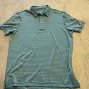 Berkley Jensen Green Golf Shirt Button Down Polo - Size M